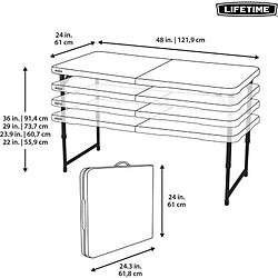 Avis Lifetime Table à manger pliante - Blanc