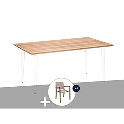 JARDILINE Table teck/fourneaux Santorin