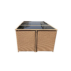 CONCEPT USINE Florida Salon de jardin 8 places - Naturel