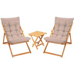 Ensemble table & chaises Hanah Home