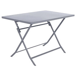 Toilinux Table avec chaises pliables Greensboro - 4 Personnes - Gris quartz