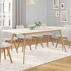 Idmarket MARKET INGA Table + SARA Chaises - Blanc