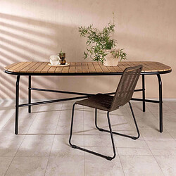 Venture home Table de jardin Holmbeck - Noir