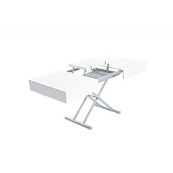 Inside 75 table à manger rectangulaire - Blanc pas cher