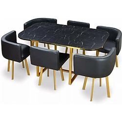MEUBLER DESIGN Ensemble Table et 6 Chaises Popup XL