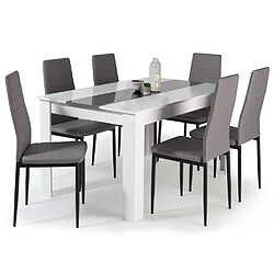 IDMARKET Ensemble Table GEORGIA et Chaises ROMANE
