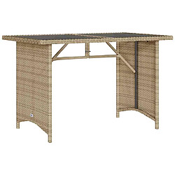 vidaXL Table de jardin 110x68 cm - Beige