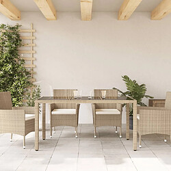 Avis VidaXL Beige - Table de jardin Verre