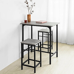 Sobuy Set Table Mange-Debout + 2 Tabourets Bistrot