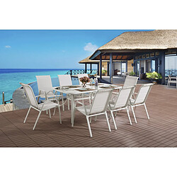 Habitat Et Jardin Table de jardin Cordoba - Phoenix - 8 places - Blanc