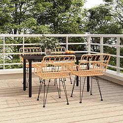 vidaXL Ensemble à manger de jardin 5pcs
