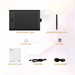 Tablette Graphique GAOMON M106K Pro - 10x6.25 Pouces - 8192 Niveaux - Neuf