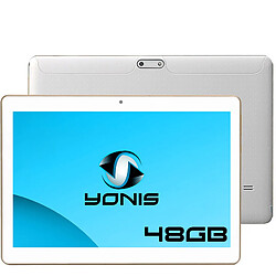 Yonis Android 10" - Blanc Tablette tactile Android 10" - Quad Core - 48Go - Double SIM - 2Go RAM - Écran 9.6 pouces - 4500mAh - WiFi - 4G LTE