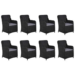 vidaXL Ensemble à dîner de jardin 11 pcs
