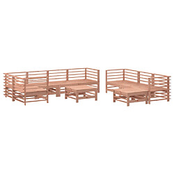 Avis vidaXL Salon de jardin 10 pcs - Douglas Gris