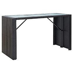 vidaXL Ensemble de bar 7 pcs Résine tressée