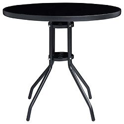 Avis vidaXL Ensemble de bistro 5 pcs - Noir et anthracite