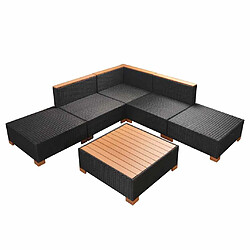 Acheter VidaXL Salon Jardin 6 Pcs Résine Tressée