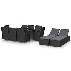 vidaXL Ensemble à dîner de jardin 11 pcs