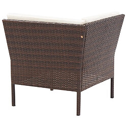 Acheter vidaXL Salon de jardin 6 pièces - Marron