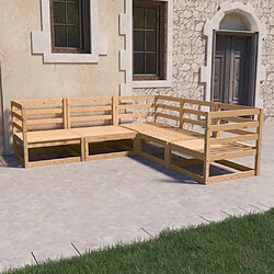 vidaXL Salon de jardin 5 pcs - Bois de pin massif