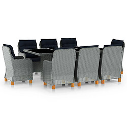 Ensemble table & chaises Vidaxl