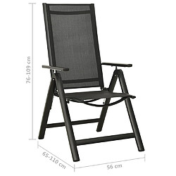 vidaXL Ensemble de bistro 5 pcs - Noir et anthracite pas cher