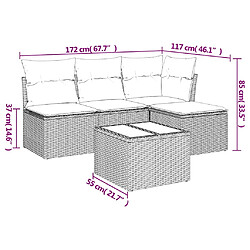 Avis VIDAXL Salon de jardin 5 pcs Noir