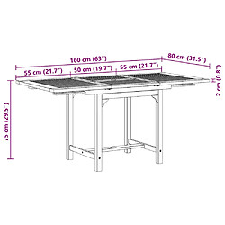 vidaXL Ensemble à manger de jardin 5 pcs - Bois de teck massif pas cher