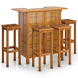 vidaXL Ensemble de bar de jardin 5 pcs Bois
