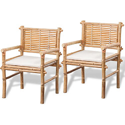 Avis VIDAXL Mobilier de bistro 3 pcs - Bambou
