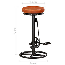 VidaXL Tabourets Vélo Bois Noir pas cher