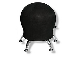 Topstar Siège wellness / Siège ballon / Tabouret SITNESS 5, tissu noir, chromé