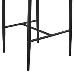 Helloshop26 Lot de 2 Tabourets - Noir