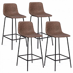 Idmarket Market Tabourets - SPRING Marron