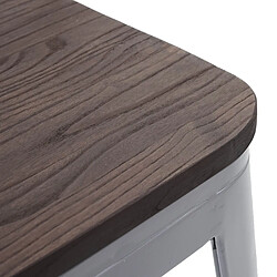 Mendler Tabourets design industriels - Gris pas cher