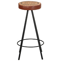 vidaXL Tabouret de bar - Lot de 4 - Marron