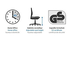 Topstar Tabouret fitness demi-ballon - Argent