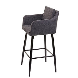 Avis Mendler Tabourets de bar tissu - Gris foncé