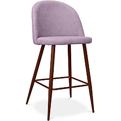 ICONIK INTERIOR Tabouret rembourré en tissu - Design scandinave - 66cm- Evelyne Rose