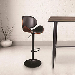 The home deco factory chaise de bar Reno - Noir pas cher
