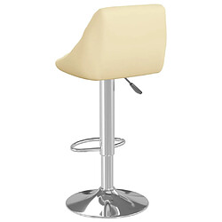 Acheter vidaXL Tabouret de bar crème similicuir - Lot de 2