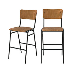 Rendez Vous Deco Clem - Lot de 2 - Bois foncé