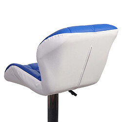 Mendler Lot de 2 tabourets de bar - Bleu pas cher