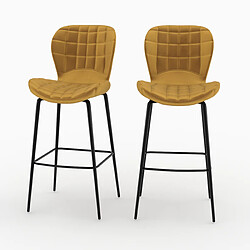 Rendez Vous Deco Chaise Mazzia - Velours Jaune