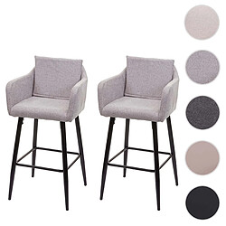 Mendler Tabourets de bar - Gris clair