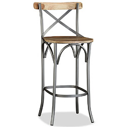 vidaXL Tabouret de bar bois de manguier massif