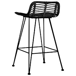 Acheter vidaXL Chaises de bar lot de 2 noir Rotin