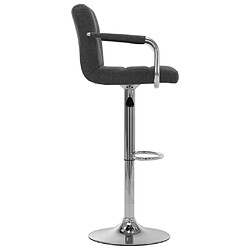 Avis vidaXL Chaise de bar - Gris Tissu