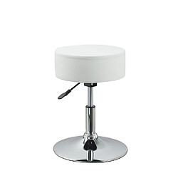 Decoshop26 Tabouret design pivotant - Blanc